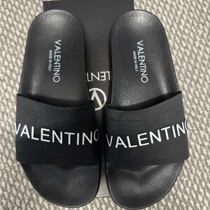 Valentino Black Slides